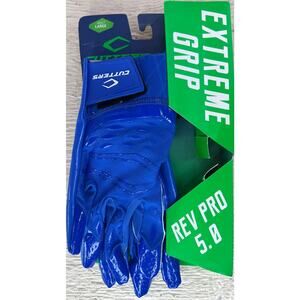 Cutters Rev Pro 5.0 Football Gloves Adult Large – Solid Royal Blue